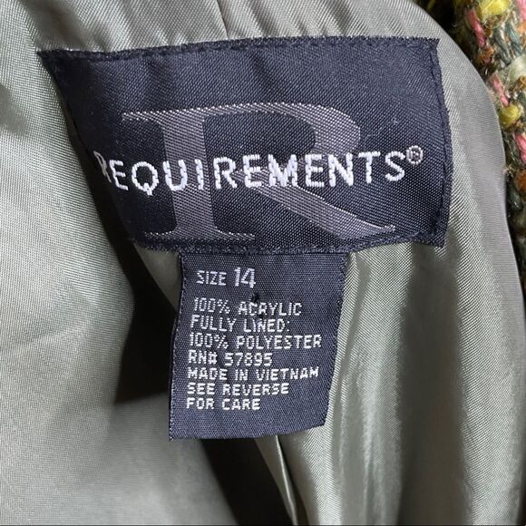 Vintage Requirements Zip Closure Suit Jacket - Picture 6 of 6